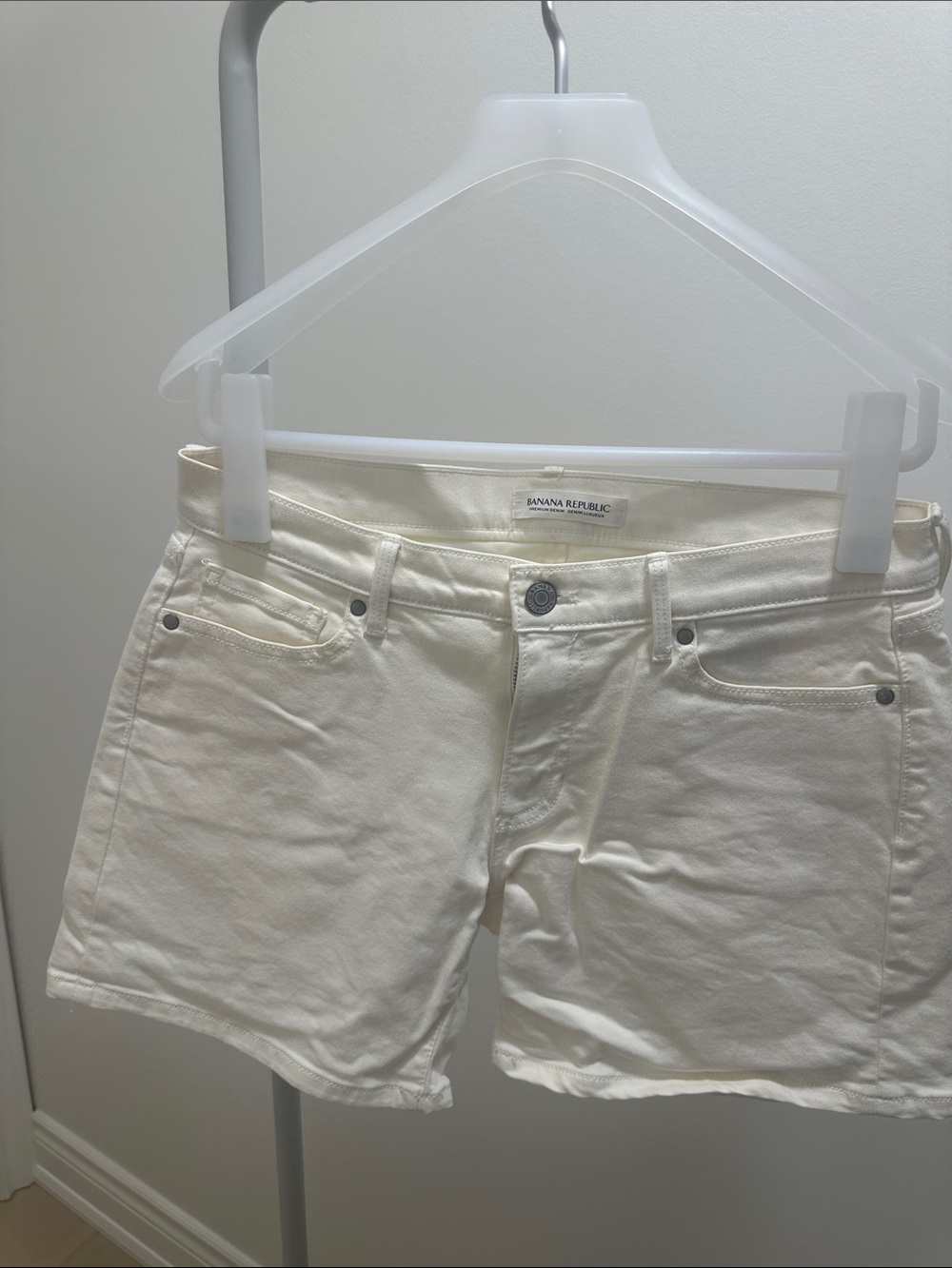 Banana Republic Cream Denim Jean Shorts